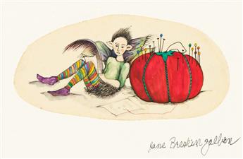 JANE BRESKIN ZALBEN (1950 - ) Elf introduces each character/pin cushion.                                                                         